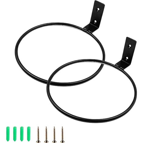 Lot de 2 anneaux acoustiques pour plantes - Support mural pour pot de fleurs - Plateau pour plantes - Anneau pour panneaux acoustiques - Pour la maison, le jardin, le balcon - Anneau (5 pouces) (1/5)