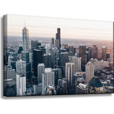 Leinwanddruck Chicago Architektur 60x40 cm USA Polen Städte