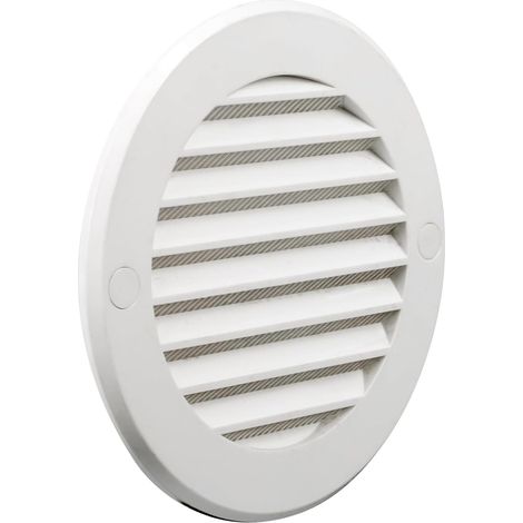 1 - Grille de ventilation - Moustiquaire - Système Ø125 mm - Protection insectes et flux d'air - Intérieur et extérieur - Blanc - 16x16 cm (1/5)
