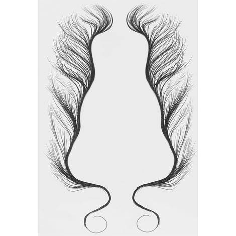 Frange tatouage capillaire waterproof autocollant contour cheveux HE-01, sticker ligne capillaire réaliste, coiffure bordure imperméable. (1/5)
