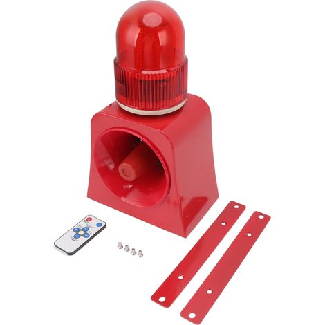 Alarme sonore et lumineuse industrielle, Protection IP65, klaxon extérieur personnalisable pour école, usine, entrepôt, 12 à 24V (1/5)