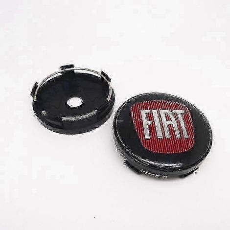 60-mm-Radnabenkappen-Set (4 Stück) Staubdichte Abdeckung Radkappen Emblem Kompatibel mit Fiat 500 Punto Stilo Bravo Ducato Freemont 124 600 D
