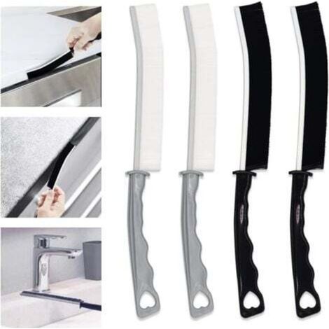 4-piece tile grout brush set (2 colors), bathroom cleaning brush, ideal for grooves, crevices and dirt in crevices
