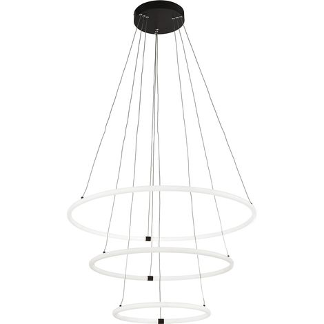 Searchlight Revolve Pendente ad anello a 3 luci LED, nero opaco 3000K (1/5)