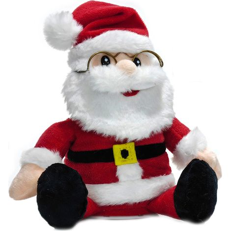 Babbo natale rosso con barba bianca occhiali ripete tutto musica movimento h16 Animato Perfetto Regalo di Natale (1/4)