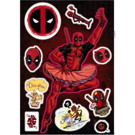 Stickers muraux- Deadpool Derppool (1/2)