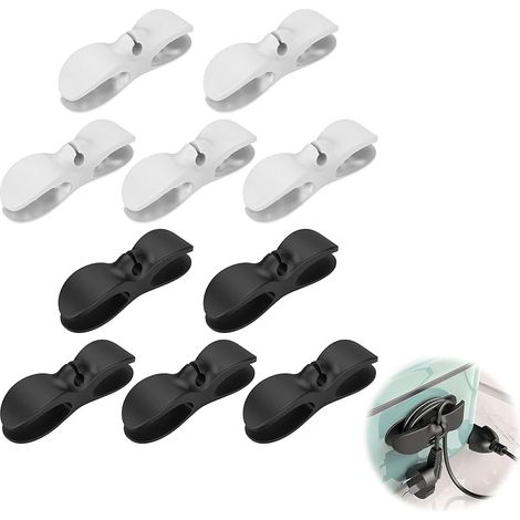 10 Pièces Organisateur de Cables, Attache Cable Adhésif, Organisateur De Câbles Électriques De Cuisine, pour Cuiseur à riz, Mélangeur, Cafetière, Appareils de Cuisine, Equipements de Bureau (1/5)