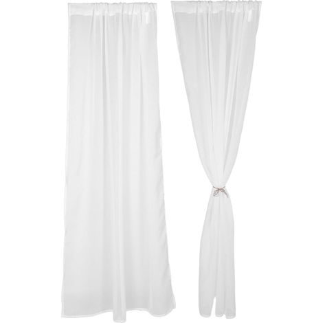 pices Rideaux Voilages Blancs Semi Transparents Filtrant (1/5)