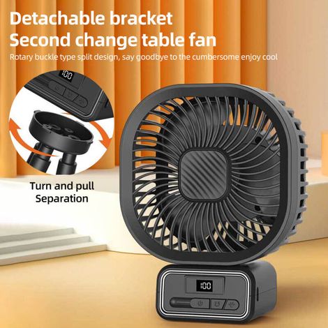 Ventilateur de poussette bébé rechargeable 5000mAh - 3 vitesses + écran LED & veilleuse - Flexible & portable pour siège auto/berceau/voyage (1/4)