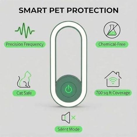 Pawshield Lot de 2 appareils à ultrasons brancher avec voyant doux, appareil soutien pour l'environnement domestique chiens et chats, fonctionnement silencieux, facile (2 pièces Vert pièces) -