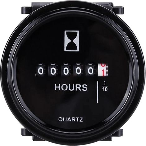 Minuteur numérique à quartz 12/24/36 V CC pour moteur marin, étanche, jauge de 5 cm (2 pouces), moto, voiture. (1/5)
