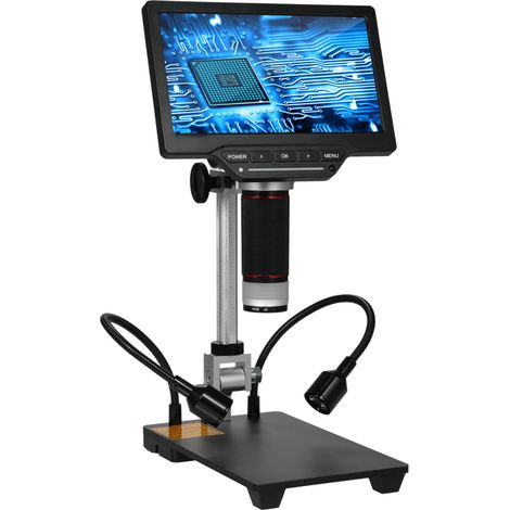 Microscope numérique pour réparation électronique avec multimètre et écran LCD 7 pouces, grossissement 1200x (7") (1/5)