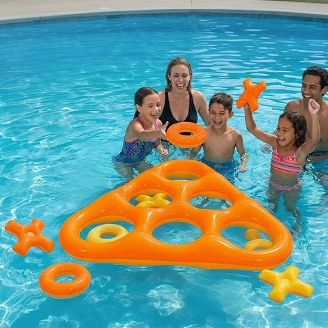 Inflatable Pool Gear, Large Floating Game with 6 Pieces, Water Game for Kids and Adults, Pool Party Summer Outdoor (1/5)