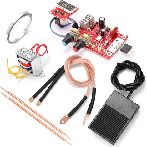 Kit de soudage par points NY-D01 : Carte de commande + transformateur 9 V + 2 stylos de soudage par points + 1 paire d’aiguilles de soudage + pédale + bande de nickel 40 A