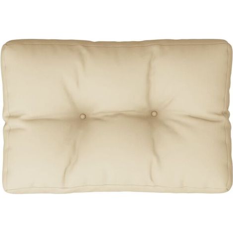 Coussin de plateau beige, 60 x 40 x 12 cm, en tissu (1/5)
