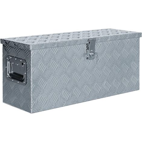 Scatola in alluminio 76,5 x 26,5 x 33 cm argento 020003207