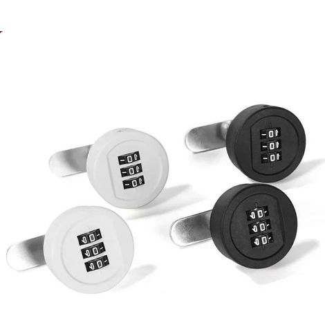 Loquet de porte de tiroir/casier sans clé blanc de 30 mm – Fermeture sécurisée en alliage de zinc durable (1/5)