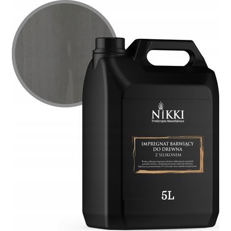 Vernice per legno da esterno color antracite 5L impregnante 2 in 1 per recinzioni e gazebo (1/5)