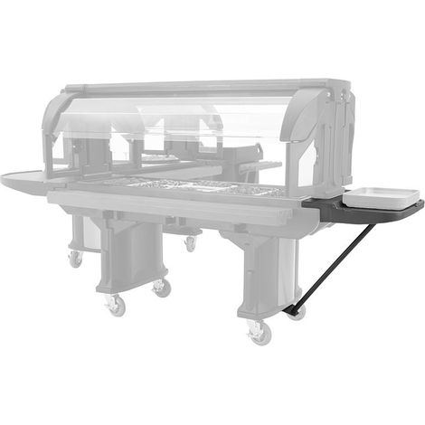 Tablette rallonge pour buffet et plan de travail Versa - 68.6 x 55.9 x 11.4 cm - Granit Gris - Cambro