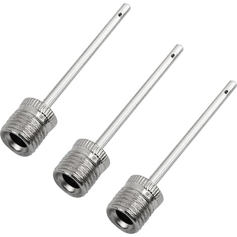 Aghi per gonfiare palloni (set da 3) - Acciaio inossidabile - Palloni sportivi  Compatibili con pompe standard, montaggio rapido, per basket, pallavolo e altro (1/3)