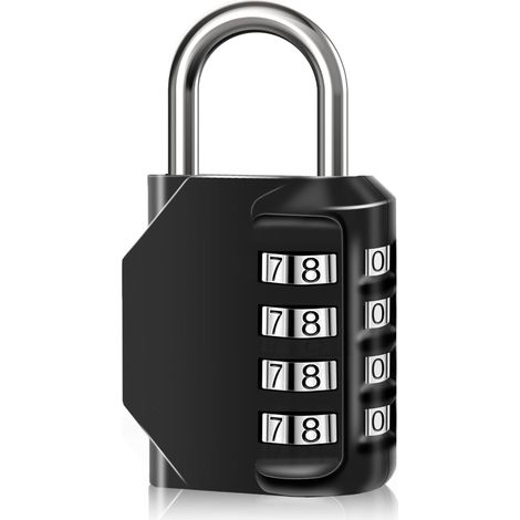 (1 pièce) Cadenas à combinaison étanche à 4 chiffres avec code, en alliage de zinc, pour porte ou boîte à outils