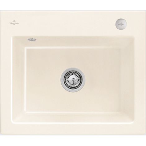 VB EB-SP Subway 60 S 600x510mm Exc-Garn Spülbecken m.tig aus Keramik Crema cplus (1/3)
