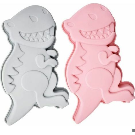 2 moules silicone dinosaure 3D, pour gâteaux, chocolats et biscuits