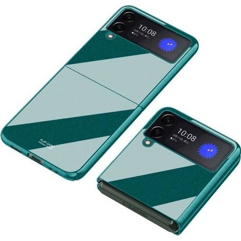 Coque de protection Samsung Galaxy Z Flip 3 Housse téléphone vert pliable anti-empreintes tout compris-Ywey