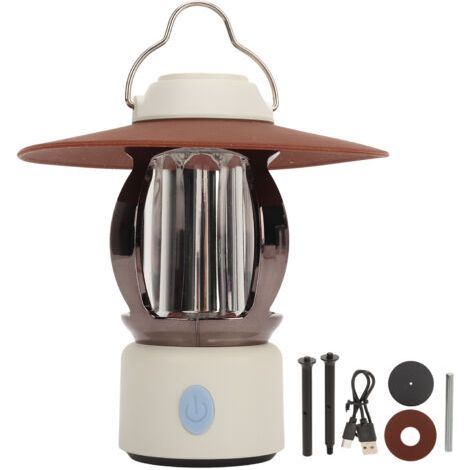 Lampe de camping rechargeable à 3 niveaux de luminosité, étanche, en ABS, idéale pour les voyages en plein air. (1/5)