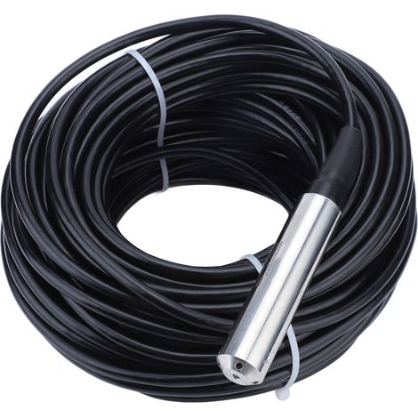 Capteur de niveau d'eau 4-20mA haute précision en acier inoxydable, transmetteur de niveau liquide avec câble étanche de 33 mètres pour réservoir (1/5)