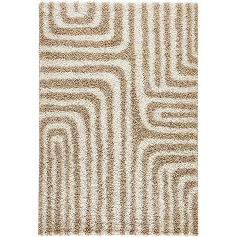 Tapis Olympe géométrique beige pour intérieur - 160 x 230 cm (1/5)