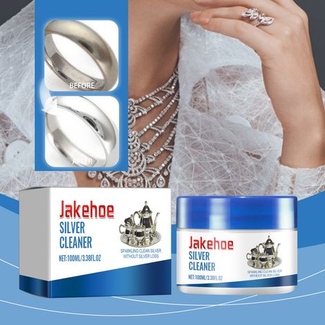Silberschmuck-Reinigungsmilch - 100 ml (zur Entfernung von schwarzen und gelben Flecken auf Silbergegenständen wie Ringen, Tassen und Halsketten) -- DE (1/5)