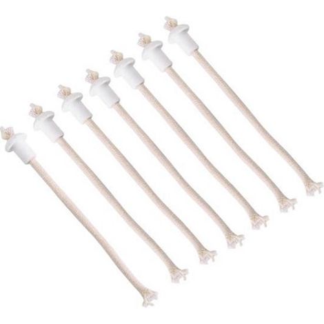 Ensemble de mèches pour lampe à huile - 7 pièces - Avec support en céramique - Pour bouteilles en verre (12-20 mm) (1/5)