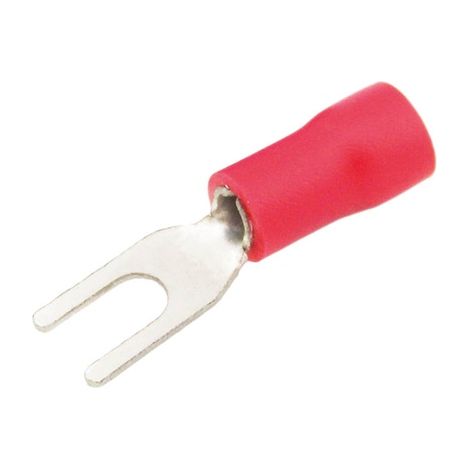 Terminal aislado horquilla 3,2/1,5mm Rojo 50 uds