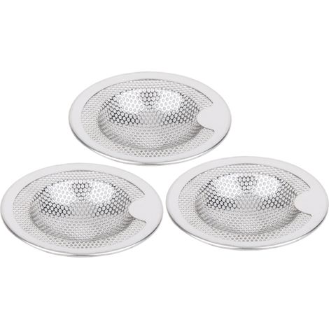 Passoire d'évier en acier inoxydable anti-colmatage, bouchon de vidange avec panier filtrant, outil de cuisine taille M. (1/5)