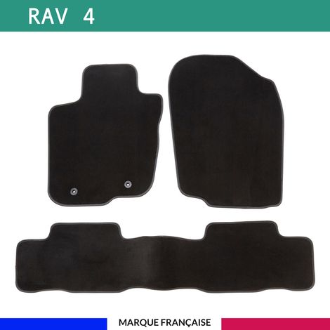 Tapis de voiture - Sur Mesure pour RAV 4 (2006 - 2013) - 3 pièces - Tapis de sol antidérapant pour automobile (1/4)