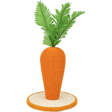 Karotten-Kratzbaum, Kätzchen-Klettergerüst, Katzen-Aktivitätsbaum mit natürlichem Sisal-Pfosten, einfach zu montierende Katzenmöbel, Katzen-Nagelkratzer 30 x 30 x 43 cm A2 MINKUROW