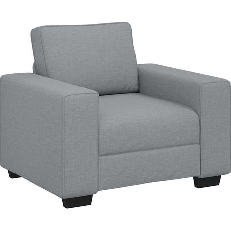Fauteuil de Salon,Chaise,Fauteuil gris clair 60 cm tissu CFW882421 (1/5)