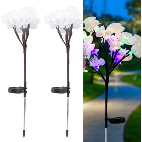 Kamelienförmige Solarleuchten, bunte LED-Lichterketten für den Garten, wasserdichte Solar-Gartenleuchten, reinweiß. (1/5)