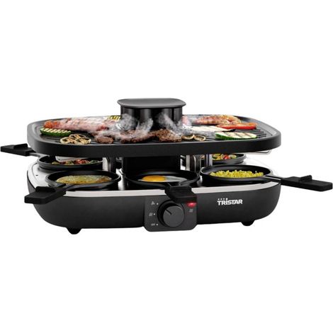 Tristar RA-2760 Raclette 6 vaschette, con ventilazione attiva Nero