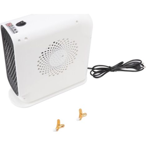 Chauffage électrique portable, idéal pour une utilisation hivernale dans les chambres, les bureaux et les salons. Fonctionnement silencieux et faible consommation d'énergie (blanc) (1/5)