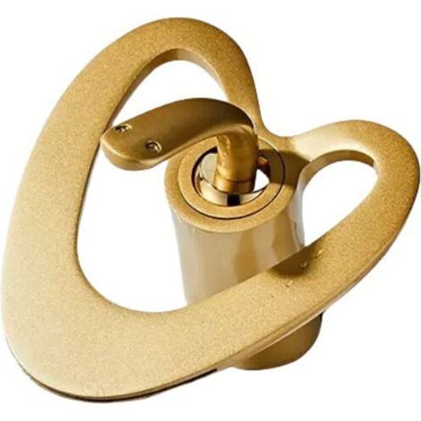 Kreativer Waschtischhahn aus Messing, Warm- und Kaltwasser – Gold (1/2)
