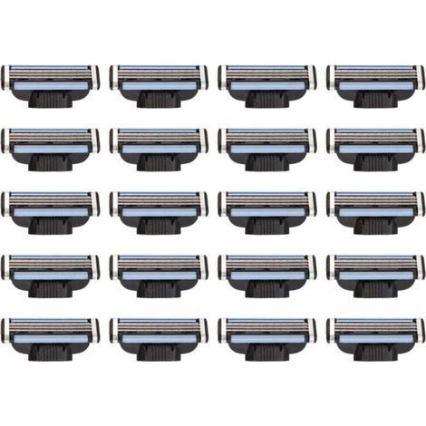 Recharges de Lames Rasoir pour Rasoirs Manuelles Mach 3 – Lot de 20 Pièces Haute Précision et Longue Durée (1/5)