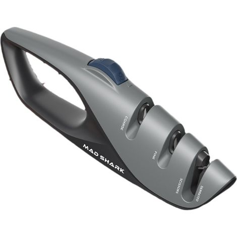 Afilador de cuchillos de cocina - 5 ángulos de afilado ajustables, ranura de diamante - afilado fino, diseño con mango de goma antideslizante, afilador de cuchillos profesional, cuchillos de chef