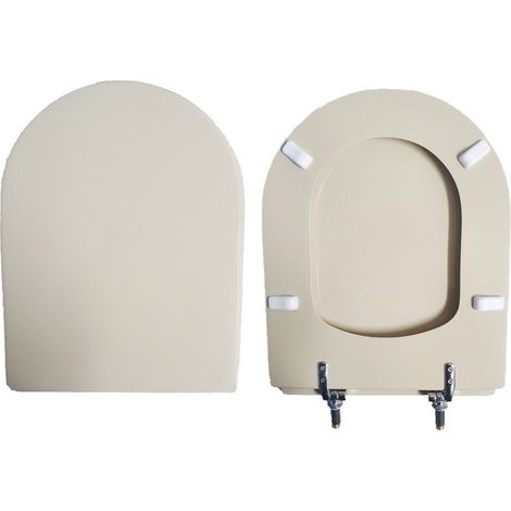 Copriwater Clodia Dolomite legno rivestito in resina poliestere Champagne (1/3)