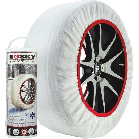 2 Chaînes Neige Textile Taille L, Légères Sans Vibration, Pour Pneus Hiver (1/5)