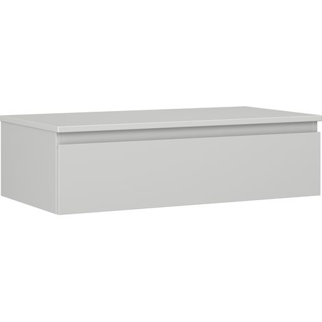 Mexen Orio Badezimmerschrank Unterschrank 90 cm mit Arbeitsplatte, 1 Schublade, graue Matte - 91A10-09023-1-BFC62 (1/5)