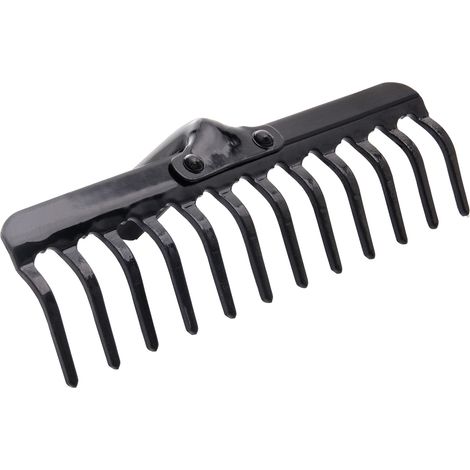 KADAX Gartenharke ohne Stiel, Gartenrechen aus Metall, Rasenrechen für Gartenpflege, Robuste Rasenha