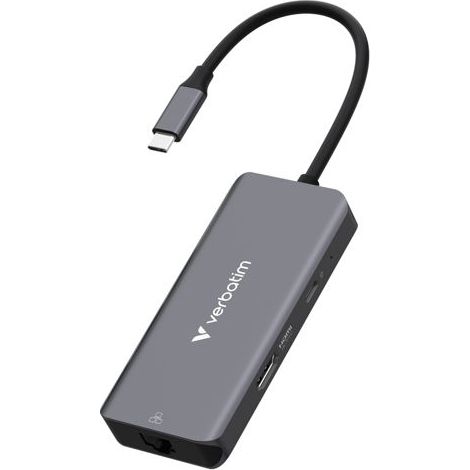 Verbatim USB-C Essentials Multi- Port Hub 6 Port with RJ45 32157