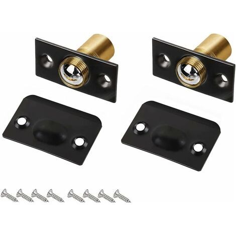 2 Pcs Boules de Porte en Acier Inoxydable, Serrures à Billes de Porte en Acier Inoxydable, Perles Tactiles de Porte Invisibles Avec Vis Pour la Maison, la Cuisine Fonepro (1/5)